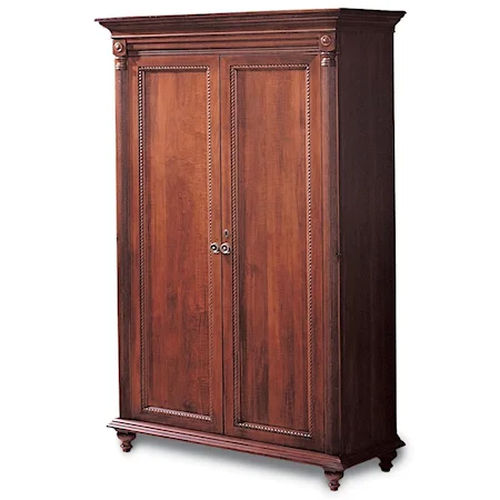 Traditional Solid Wood Two Door Armoire